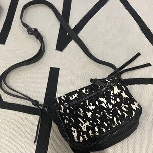 Aimee Kestenberg Genuine Calf Hair Crossbody Bag - Real Leather